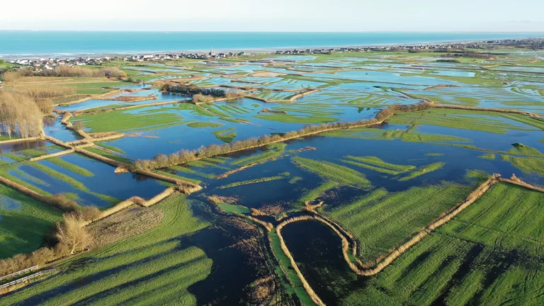 Les marais du Cotentin et du Bessin, situés entre deux mers, regroupent une variété de paysages insoupçonnée. (© Patrice Lecarpentier, PnrMCB)