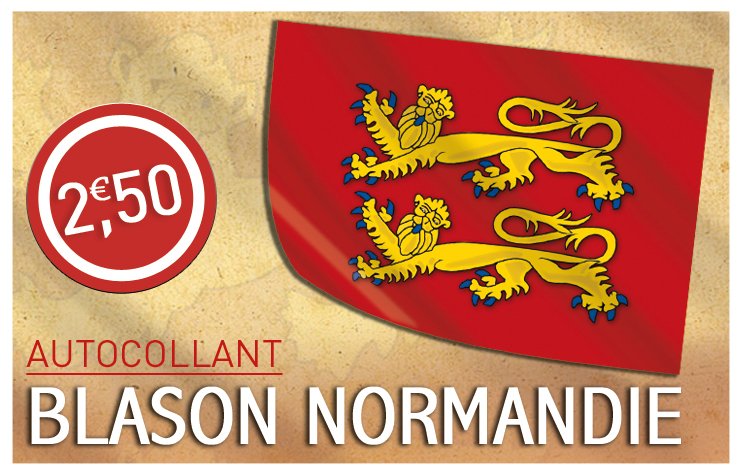 Autocollant drapeau Normandie