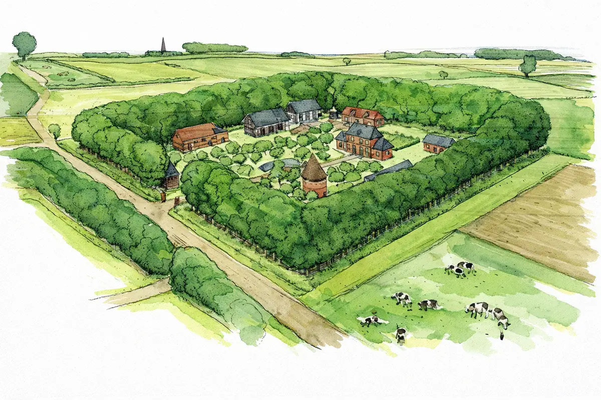 Clos-masure du pays de Caux – La nécessité de planter des arbres et des brise-vent