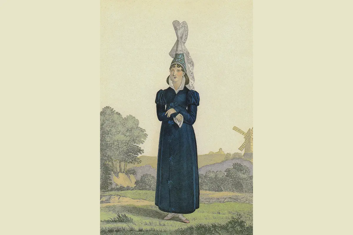 Coiffes et costume normand : bonnet cauchois