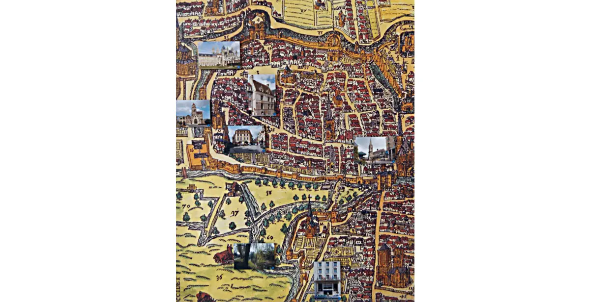 Plan présenté à l'exposition de l'hôtel de ville, ou Malherbe a marqué de son empreinte un certain nombre d'endroits.