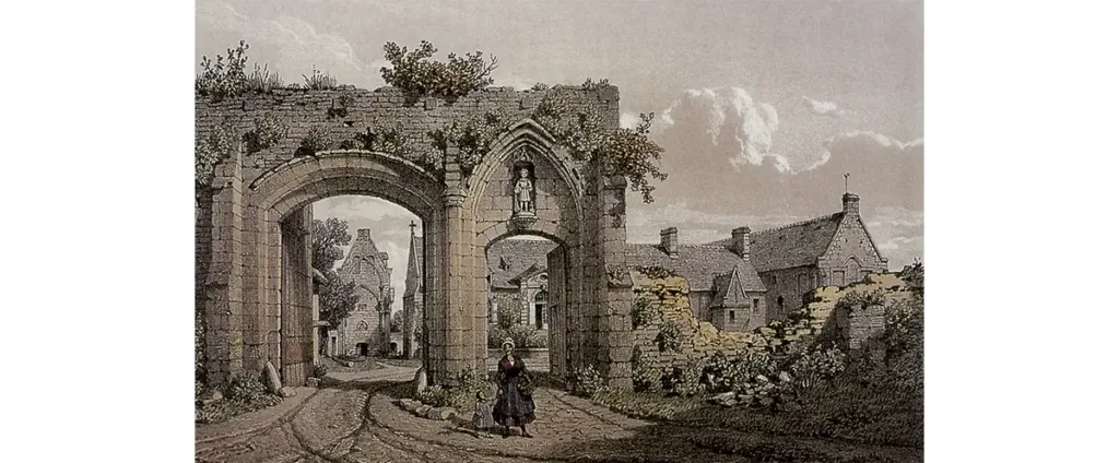 Lithographie d’Adolphe Maugendre publiée en 1862-1865 dans Bayeux et ses environs.