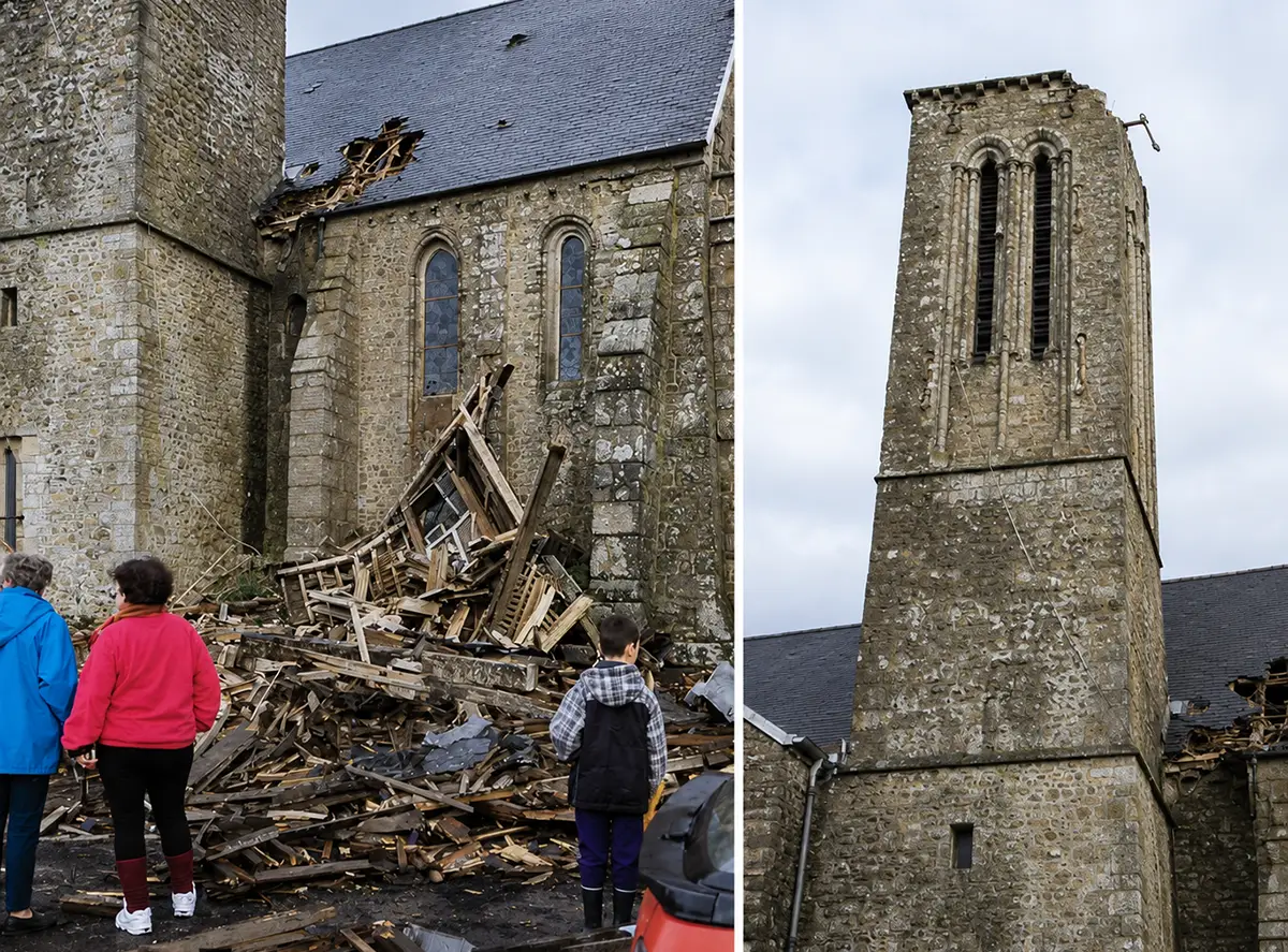 La nouvelle flèche de l&rsquo;église Notre-Dame de Cenilly