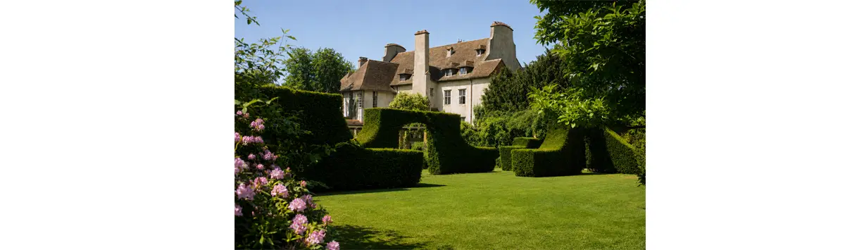 Photo de la maison face au parc.