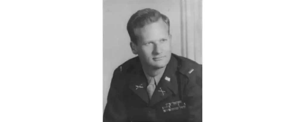 Le lieutenant George G. Klein, officier d’artillerie, en 1945.
