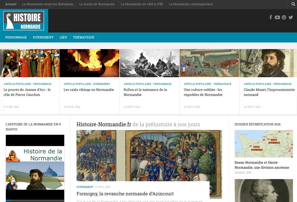 Histoire normande sur la toile